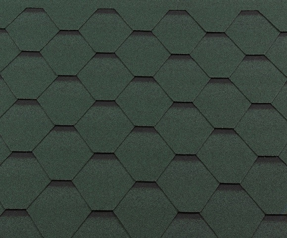 Гибкая черепица RoofShield.Премиум. Стандарт. Зеленый с оттенением