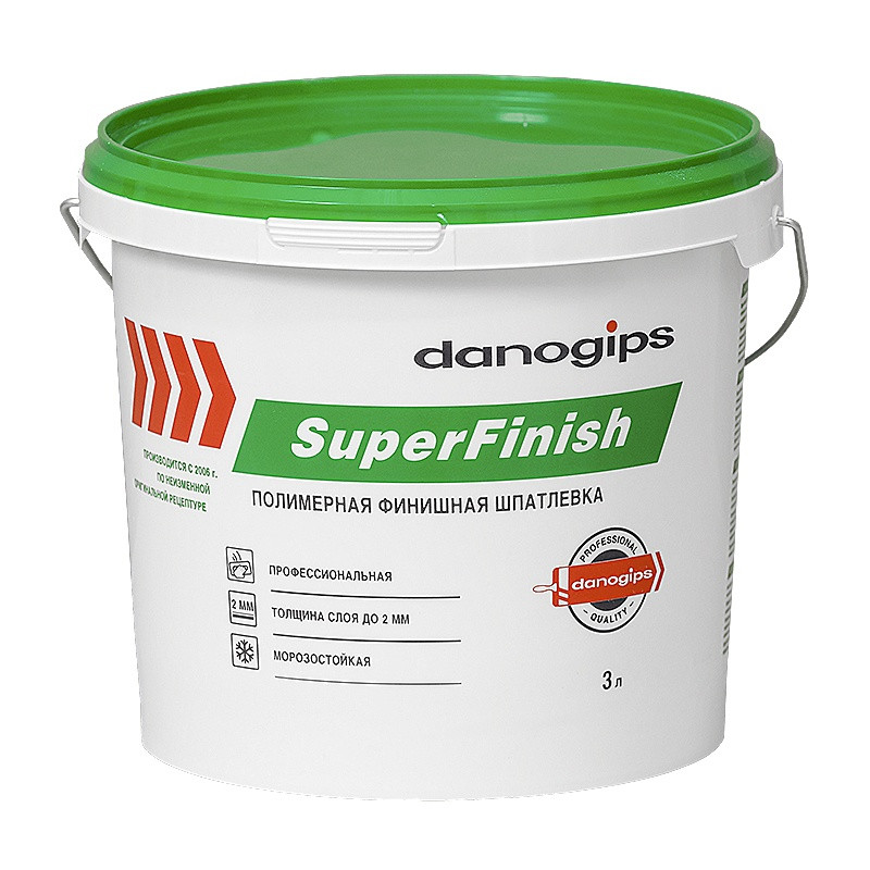 Шпаклевка Danogips СуперФиниш, готовая, 5 кг